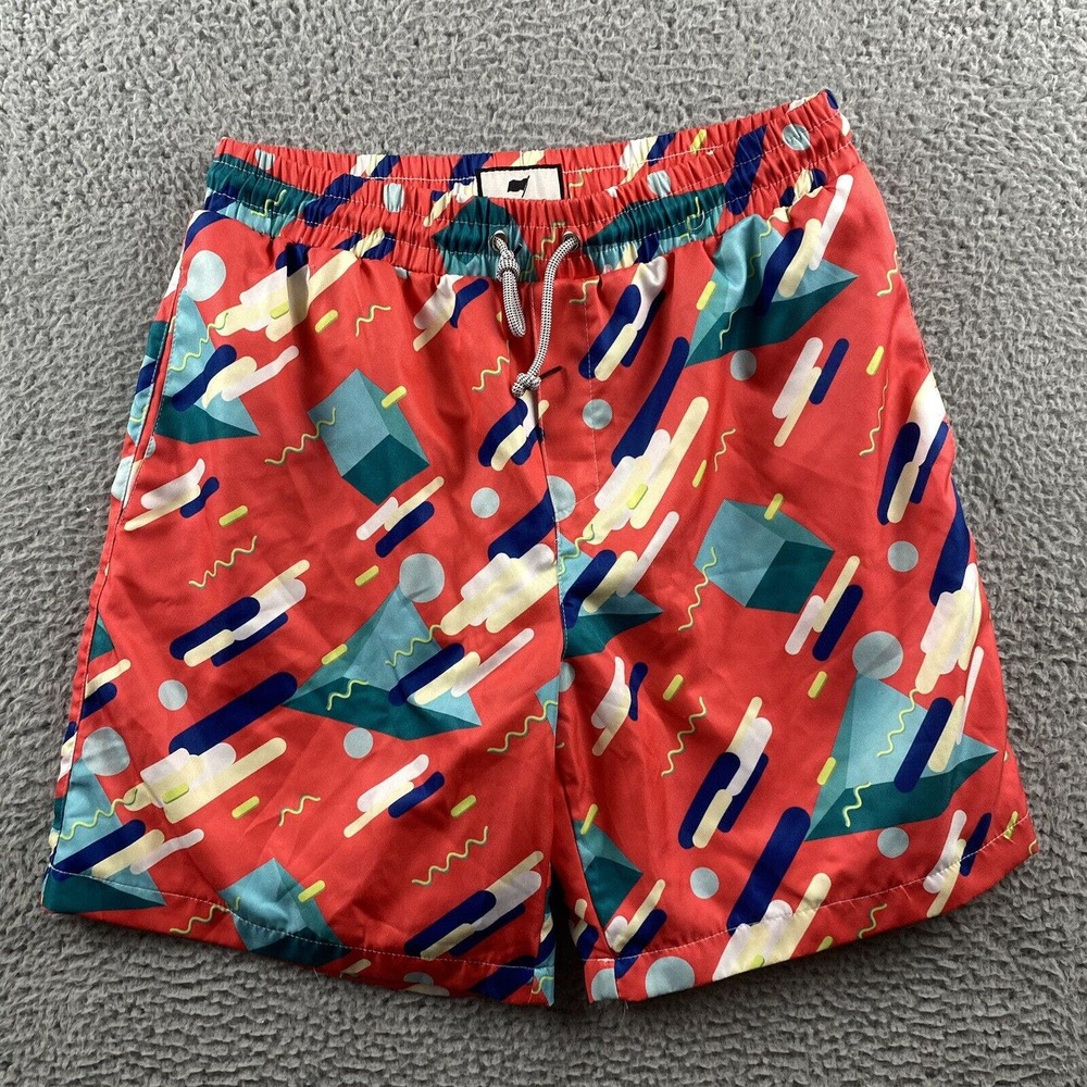 Mens Maison Noir Swim Trunks Size Large Board Shorts Lined Multi Color EUC